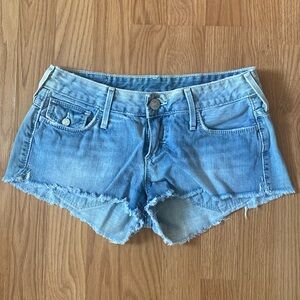 ❤️ True Religion Joey Cut Off Button Zip Shorts 26